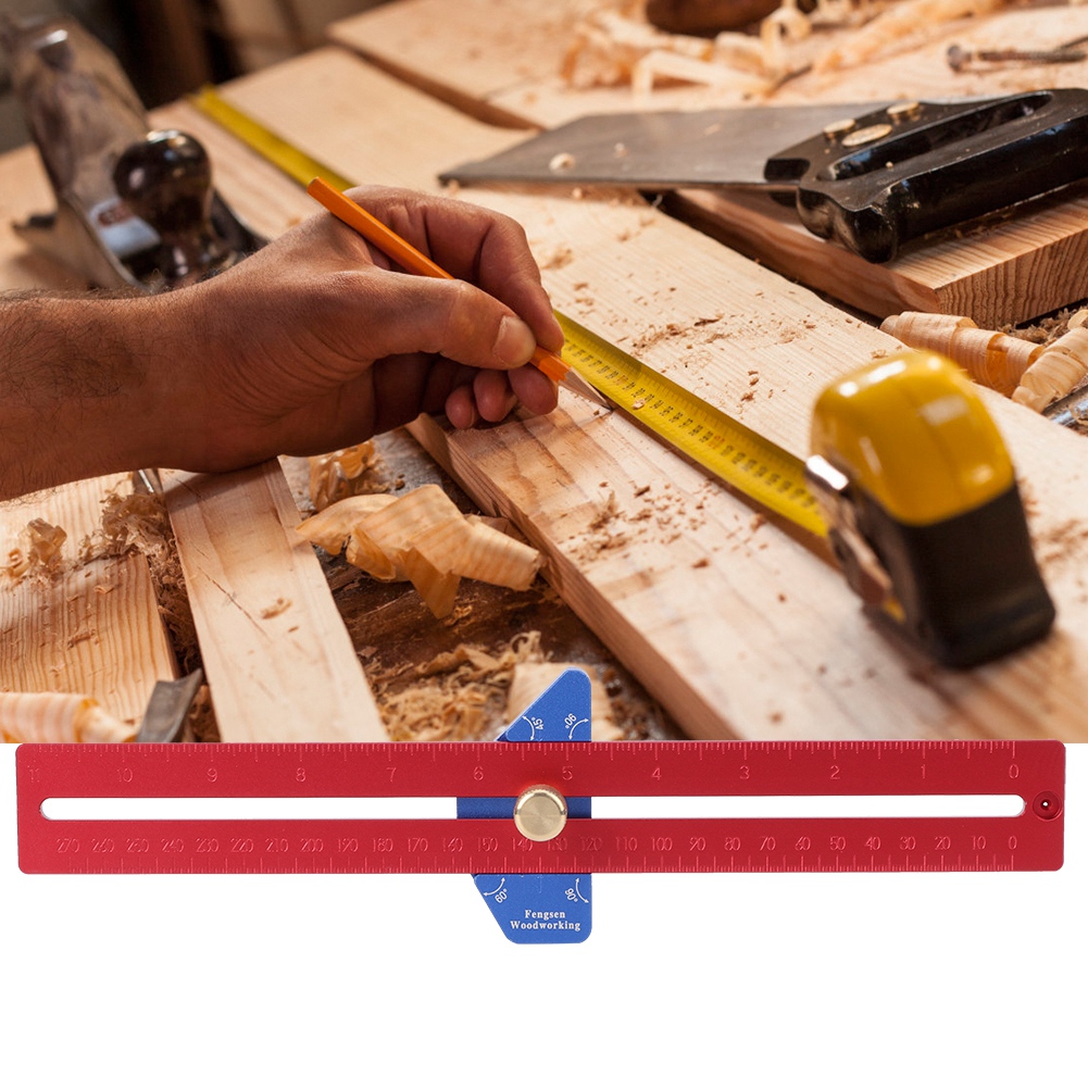 Yx300 Holzbearbeitungslineal Aus Aluminiumlegierung, Messwerkzeug Für Heimwerker Und Schreiner