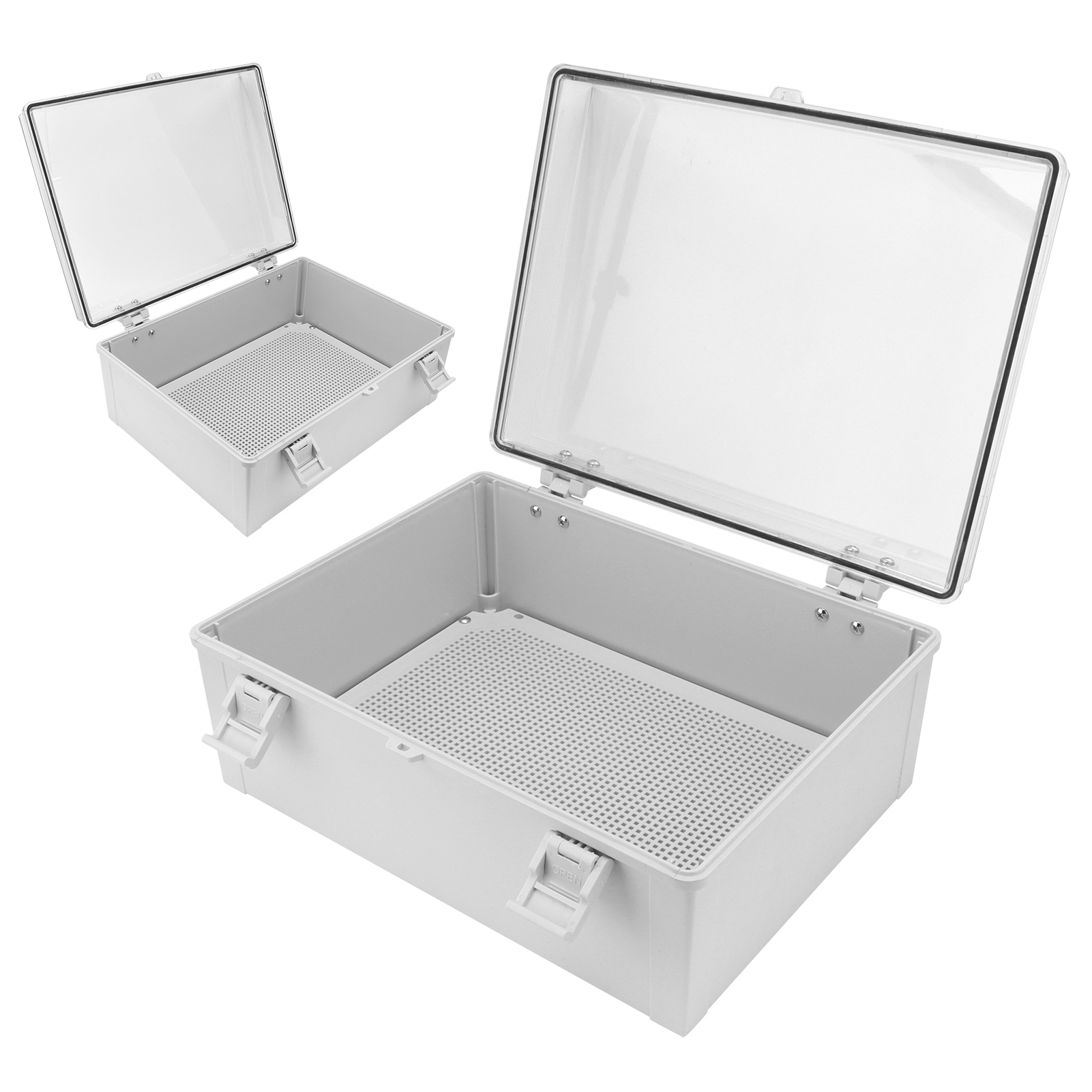 Elektrischer Verteilerkasten, Wasserdichtes, Transparentes Kunststoffgehäuse (ip66/ip65) Mit Schnalle