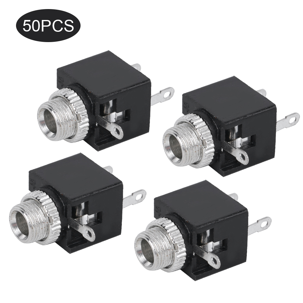 50 Stück Audio-buchsenstecker-adapterklemmen, Elektrisches Zubehör, Dip 3,5-mm-stift Mit Mutter