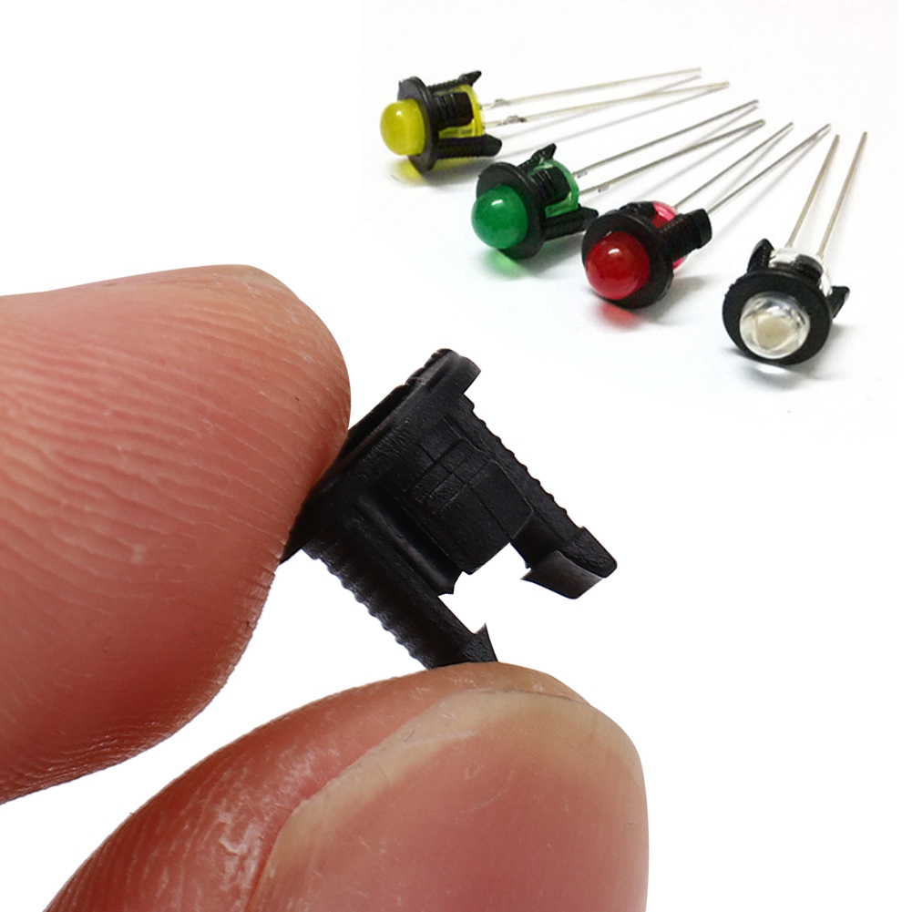 200 Stück Led-halterung, Elektronisches Bauteil, Zubehör, Diodenhalterung, Kunststoff, Schwarz, 5 Mm