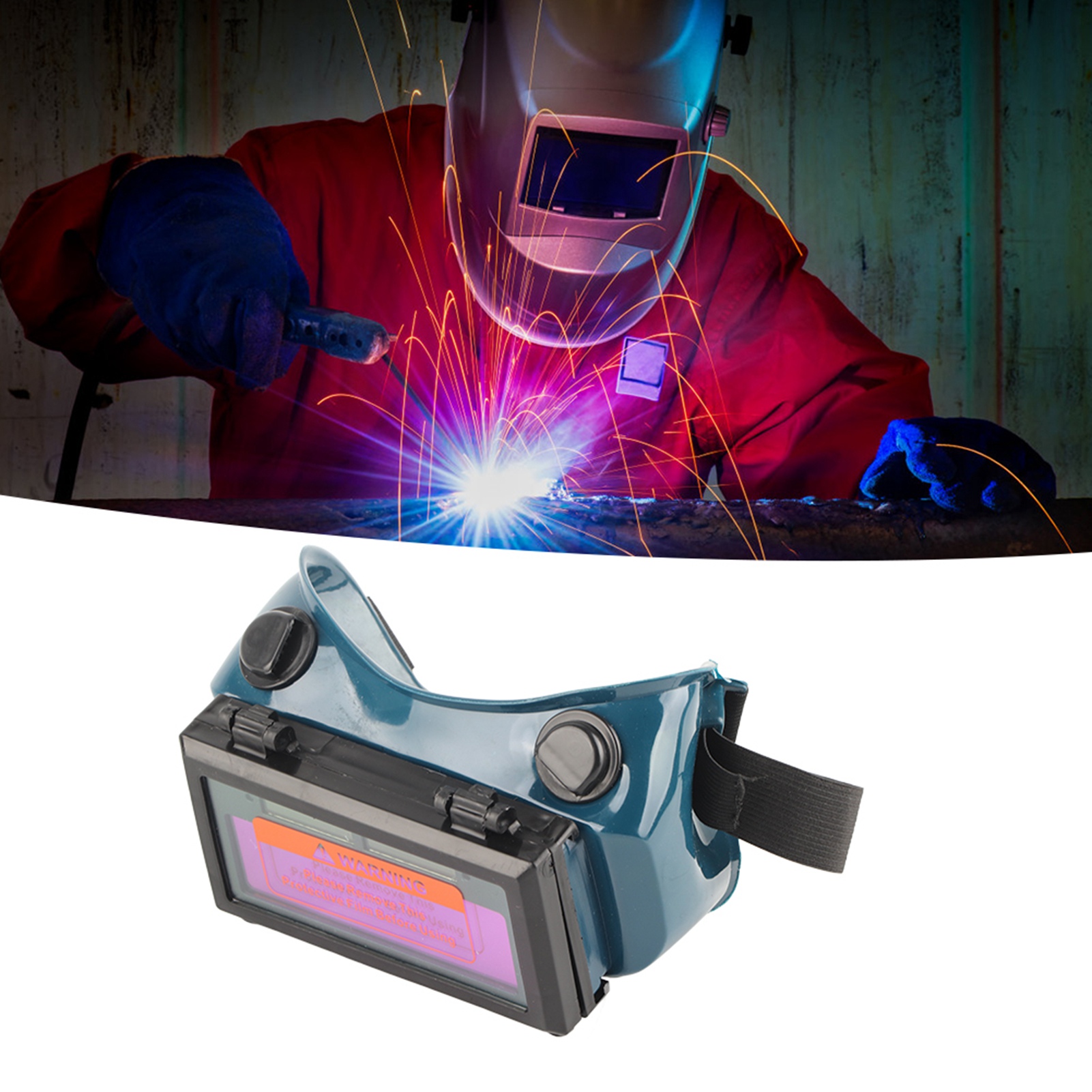 Schweißerbrille, Selbstverdunkelnde Schweißerschutzbrille, Augenschutzblende, Industriebedarf