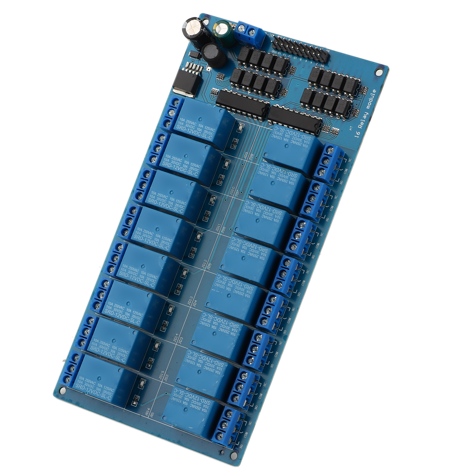 16-kanal-relaismodul, Elektromagnetische Platine Für Arm/avr/pic-sps Mit Low-level-trigger, 12 V