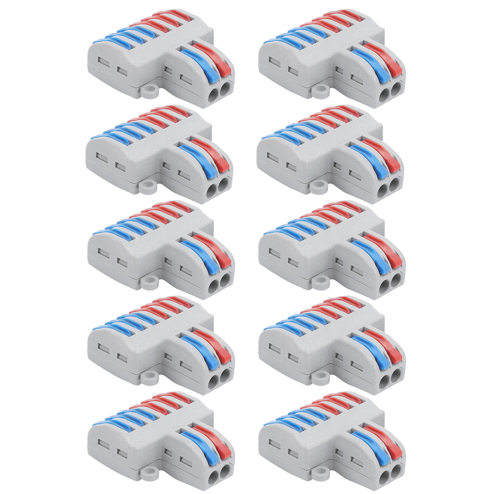 10 Stück Kompakte Drahtverbinder Hebelmutter-klemmenblock Spl Schnellanschluss-ausrüstung Spl-62