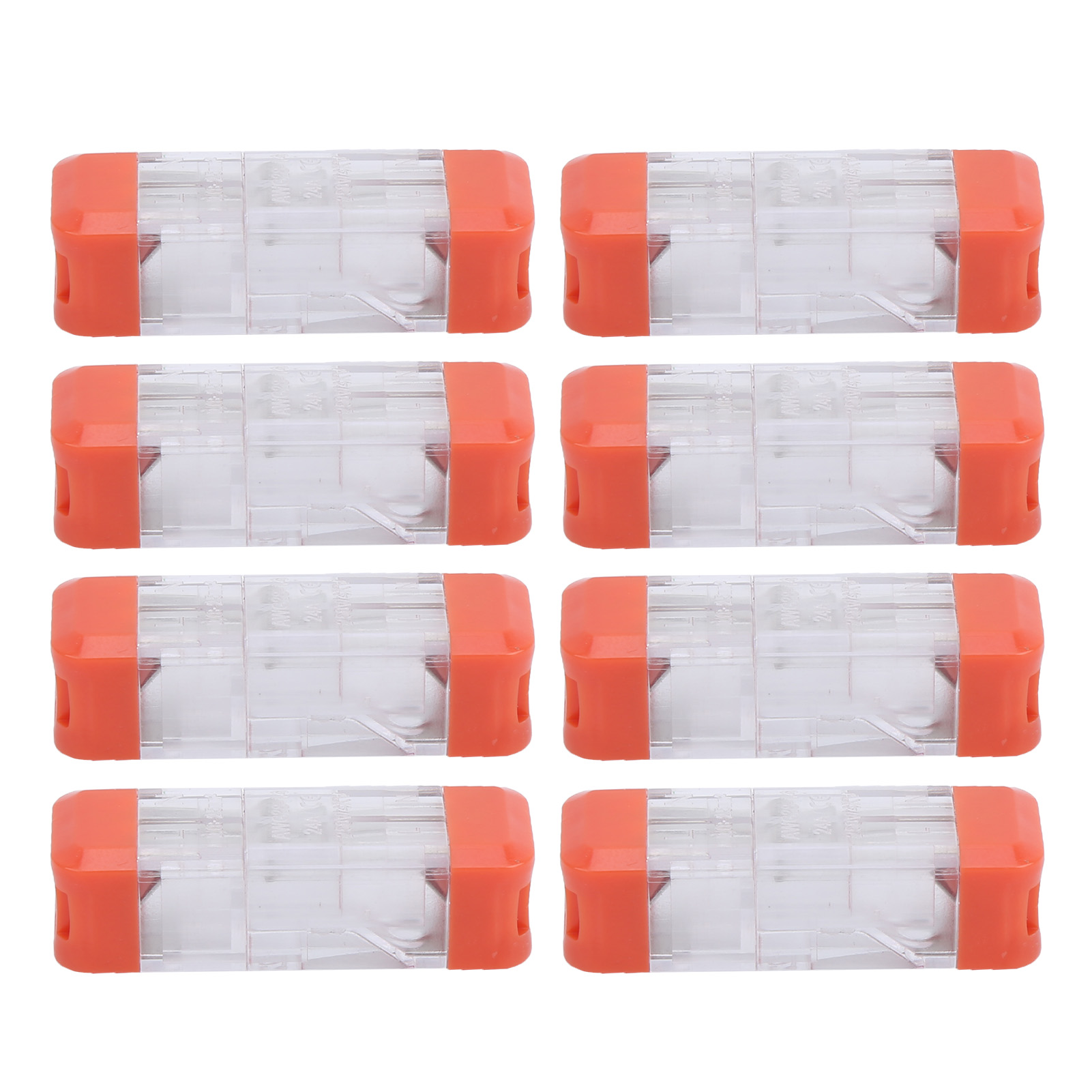 20 Stück Drahtblockklemmen, Transparent, Geteilt, Stoßverbinder, 2-in-2-out, Schnellverdrahtung Lt-22