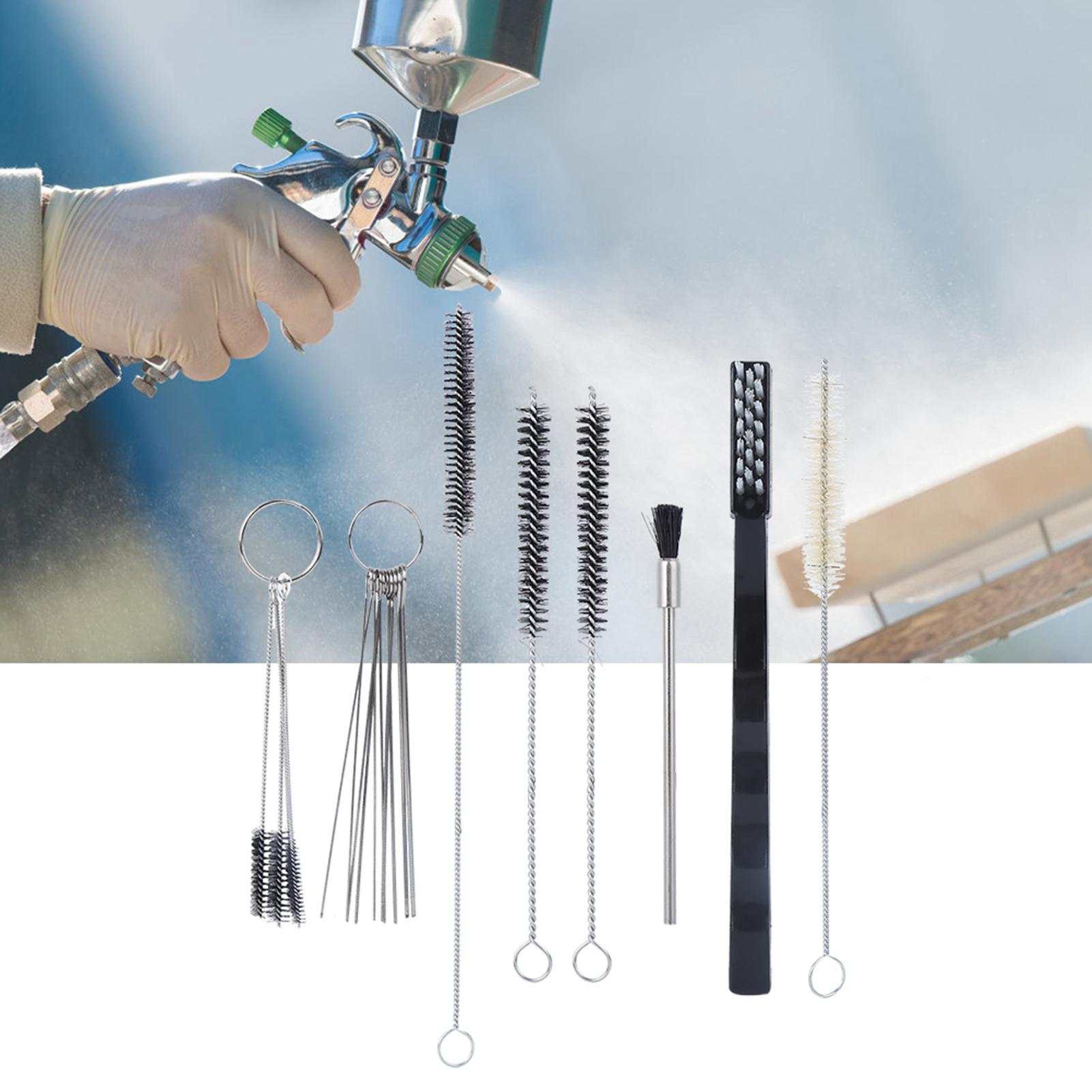 19-teiliges Reinigungsset, Hardware-zubehör, Handwerkzeug, Airbrush-teile, Tragbar Für Sprühgeräte