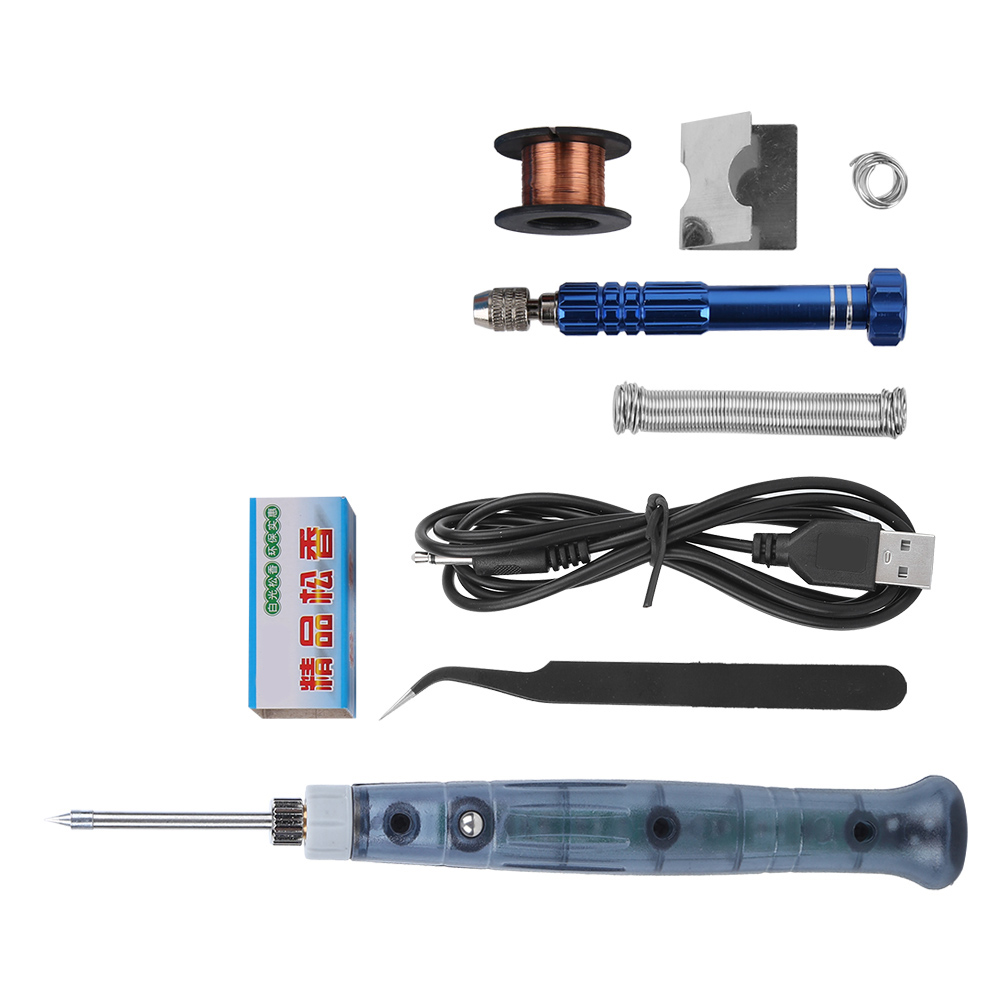 Mini-lötkolben-set, Tragbar, Usb-schweiß- Und Reparaturausrüstung, Setbox, Elektrisch Betriebener Lötkolben Mit Spitze