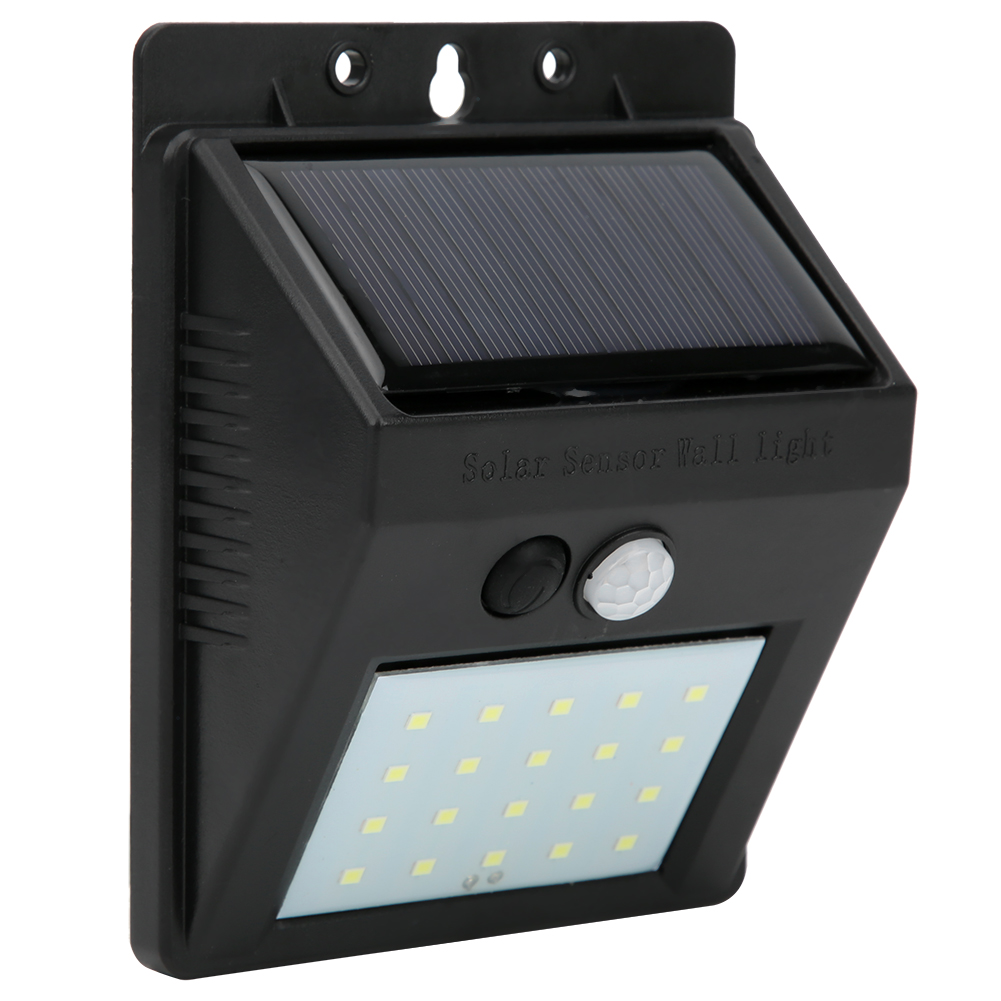 Solar-sensor-wandleuchte Mit 20 Leds Für Den Außenbereich, Hof, Flur, Einfahrt, Veranda Und Garten.