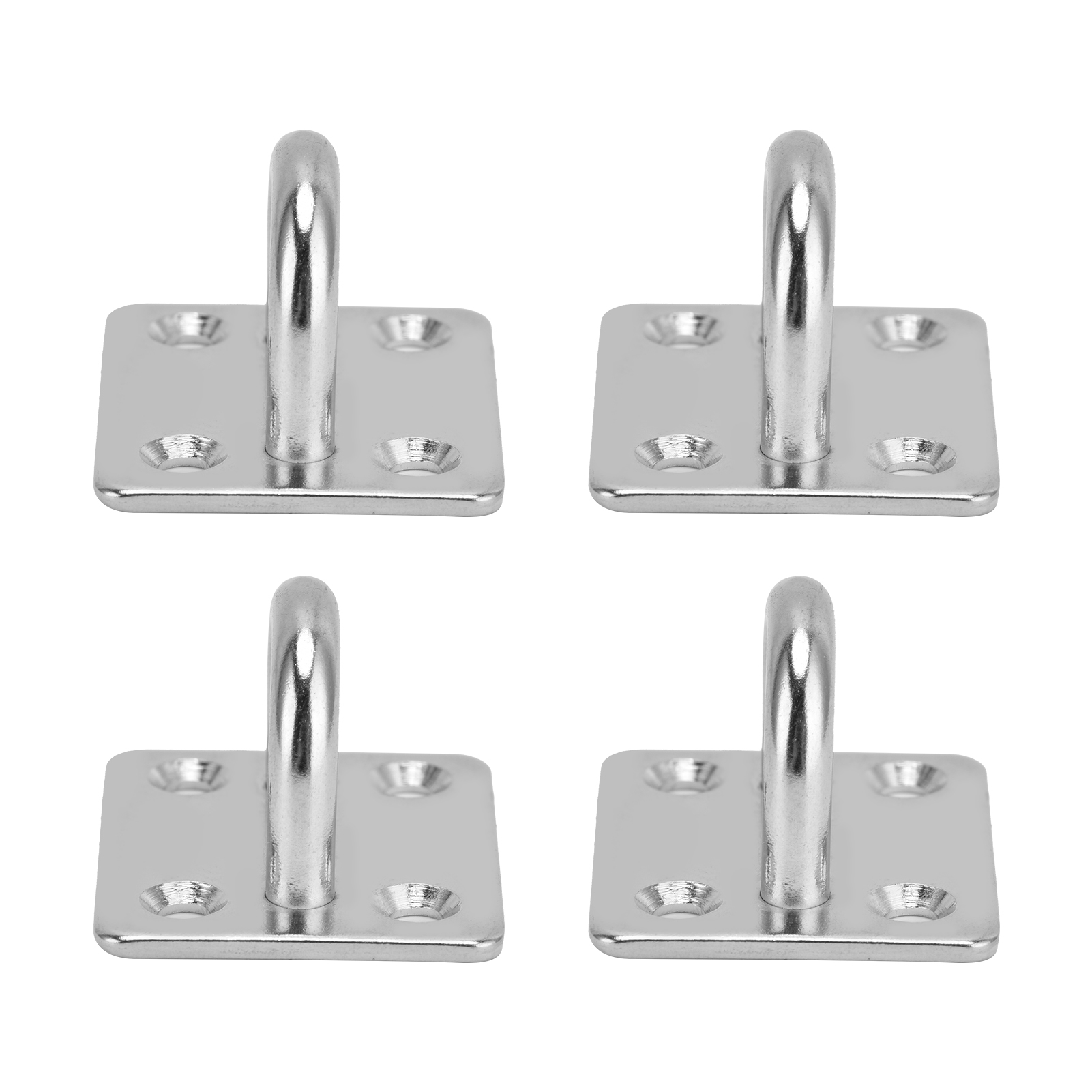 4-teiliges Ösenplatten-set Mit Integriertem Haken, Edelstahl 304, Decken- Und Wandmontage-befestigungsmaterial, 6