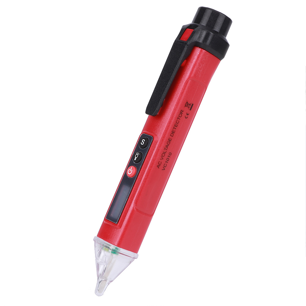 Digitaler Berührungsloser Strom- Und Spannungsprüfer, Messstift, Ac121000v (rot Schwarz)