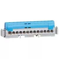 004845 - IP-Verteilerklemmenblock 2X L.141mm - neutral - 1 Anschluss 6 bis 25 mm≤ - blau - Legrand