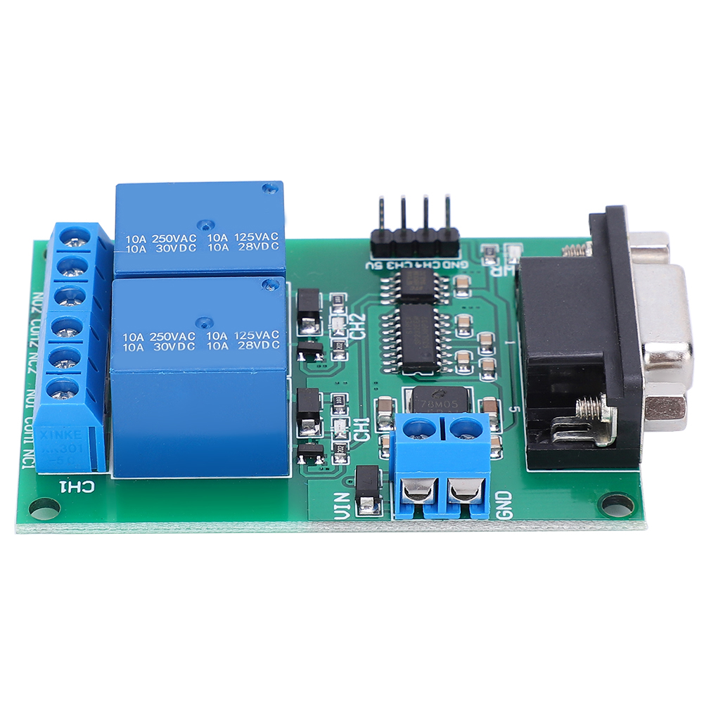 2-kanal-seriellport-relaismodul Mit Rs232-uart-protokoll, Db9-schnittstelle, Fernsteuerplatine Tb351