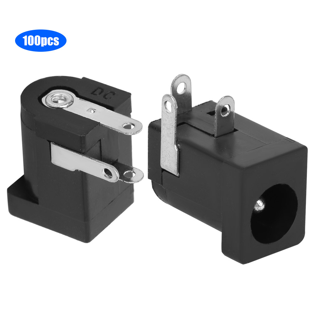 100 Stück Dc-strombuchsen (weiblich), Elektrische Bauteile, 5,5 X 2,1 Mm, Leicht