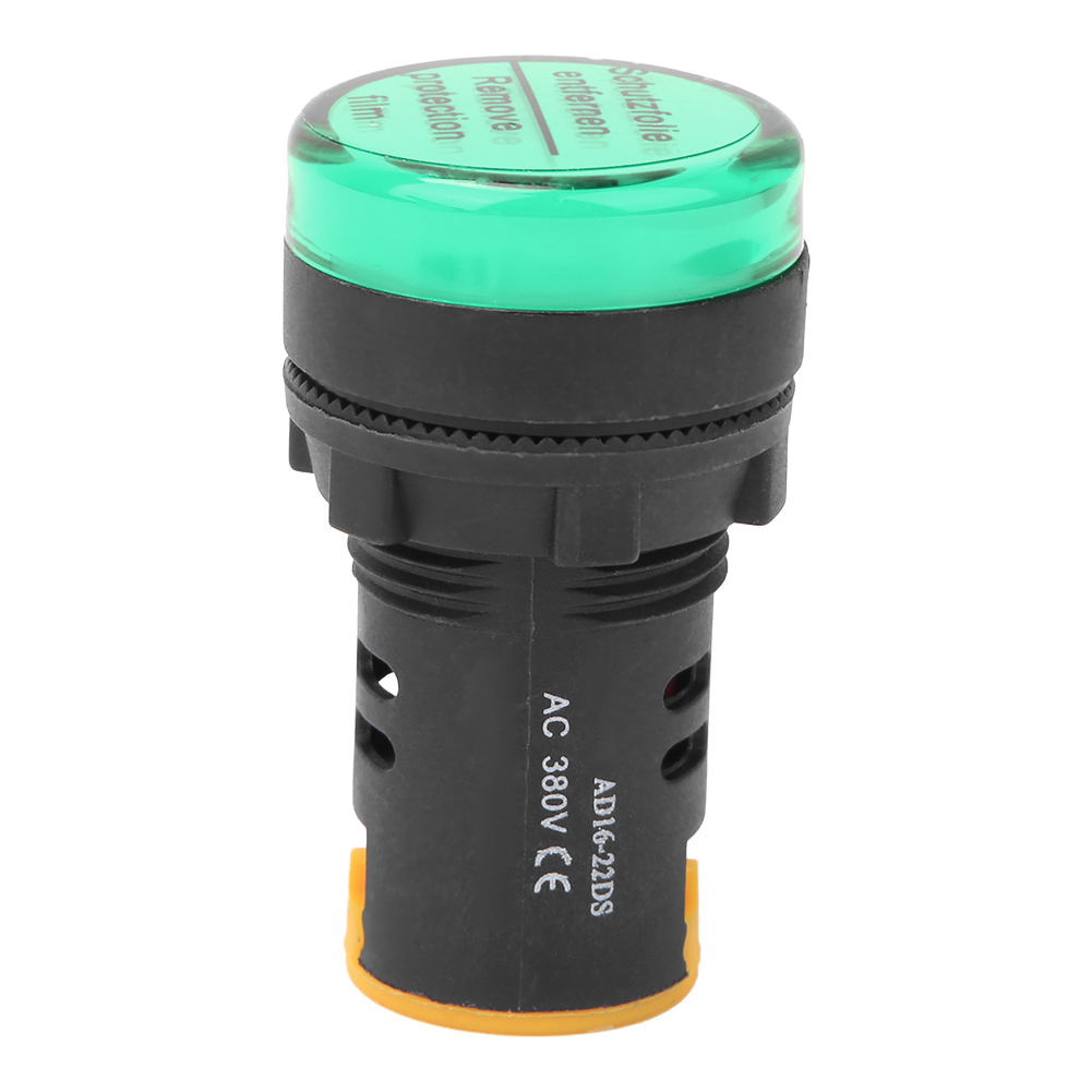 10 Stück Berm Led-betriebsanzeigeleuchte, Pc-gehäuse, Flammhemmend, 22 Mm Durchmesser, 380 V, Ad16-22d/s, Grün