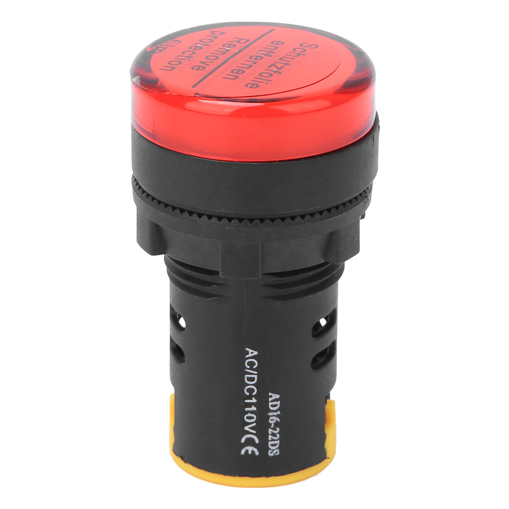10 Stück Berm Led-betriebsanzeigeleuchte, Flammhemmendes Pc-gehäuse, 22 Mm Durchmesser, 110 V, Ad16-22d/s, Rot