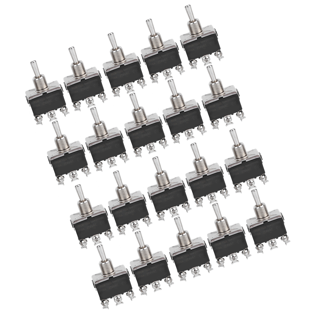 Berm Kippschalter, 6-polig, 3-stufig, Ein/aus/ein, 15 A, 250 V Ac