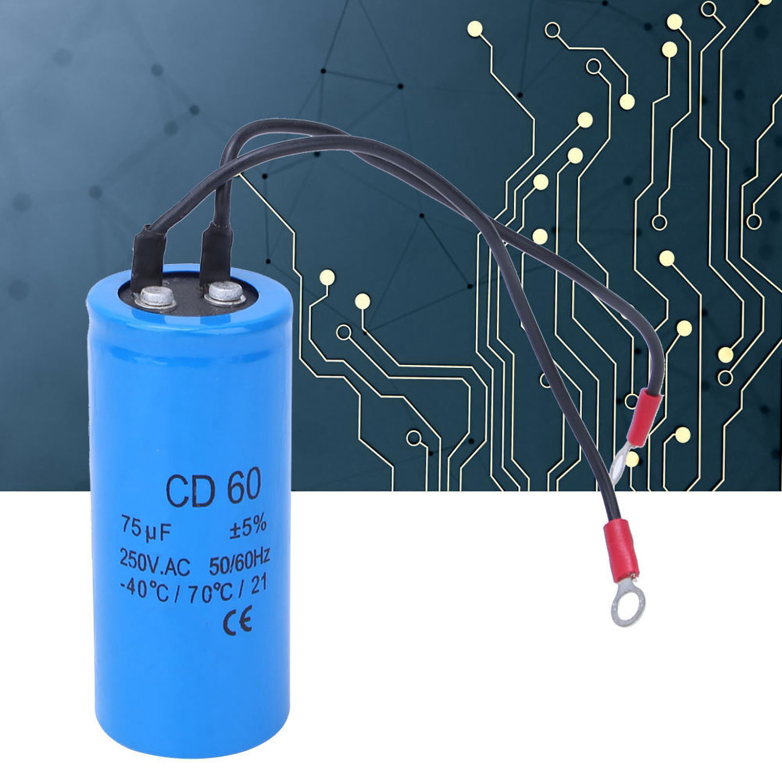 Cd60 75µf 250v Wechselstrom-anlaufkondensator 75µf Hvac-kondensator