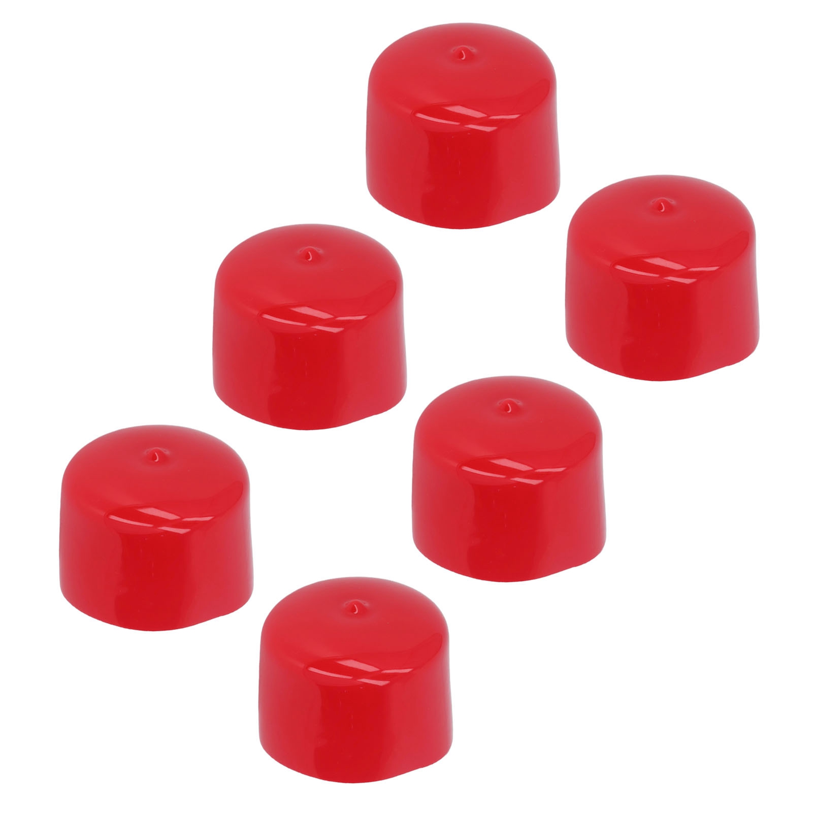 10 Stück Pvc-schraubenendkappen, Flexible Gewindeschutzkappen, Vielseitig Einsetzbar, 50 Mm Durchmesser, Rot