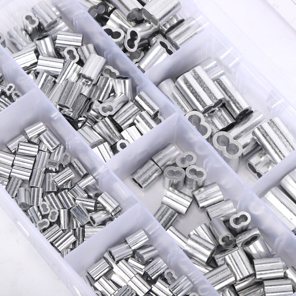 315 Stück Aluminium-crimpschellen M1.2 M1.5 M2 M2.5 M3 M4 M5 M6 Hardware-teile