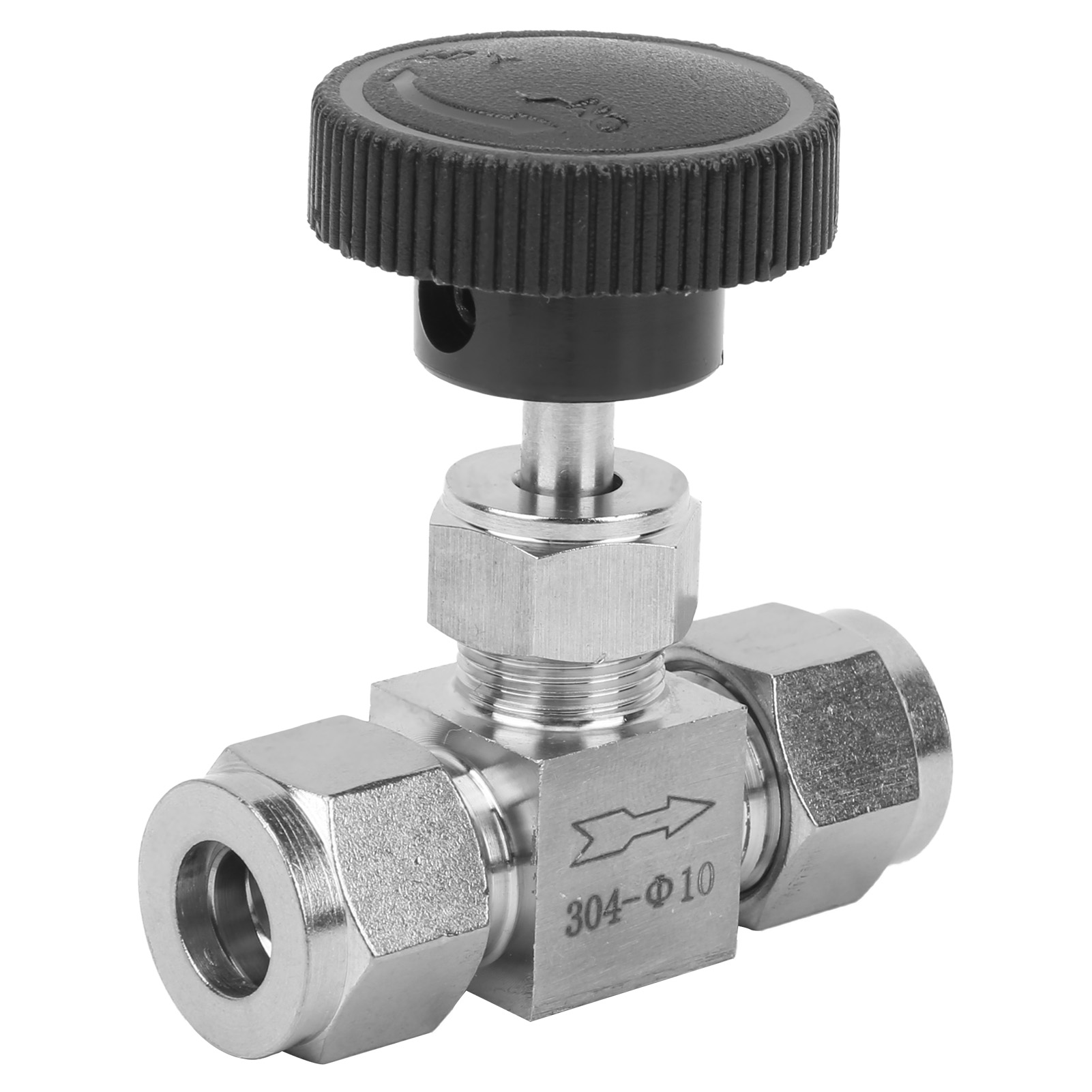 304 Edelstahlventil, 2-wege-hochdruck-nadelventil Zur Durchflussregelung Für Wasser, Gas, Öl Und Andere Flüssigkeiten, Ф10