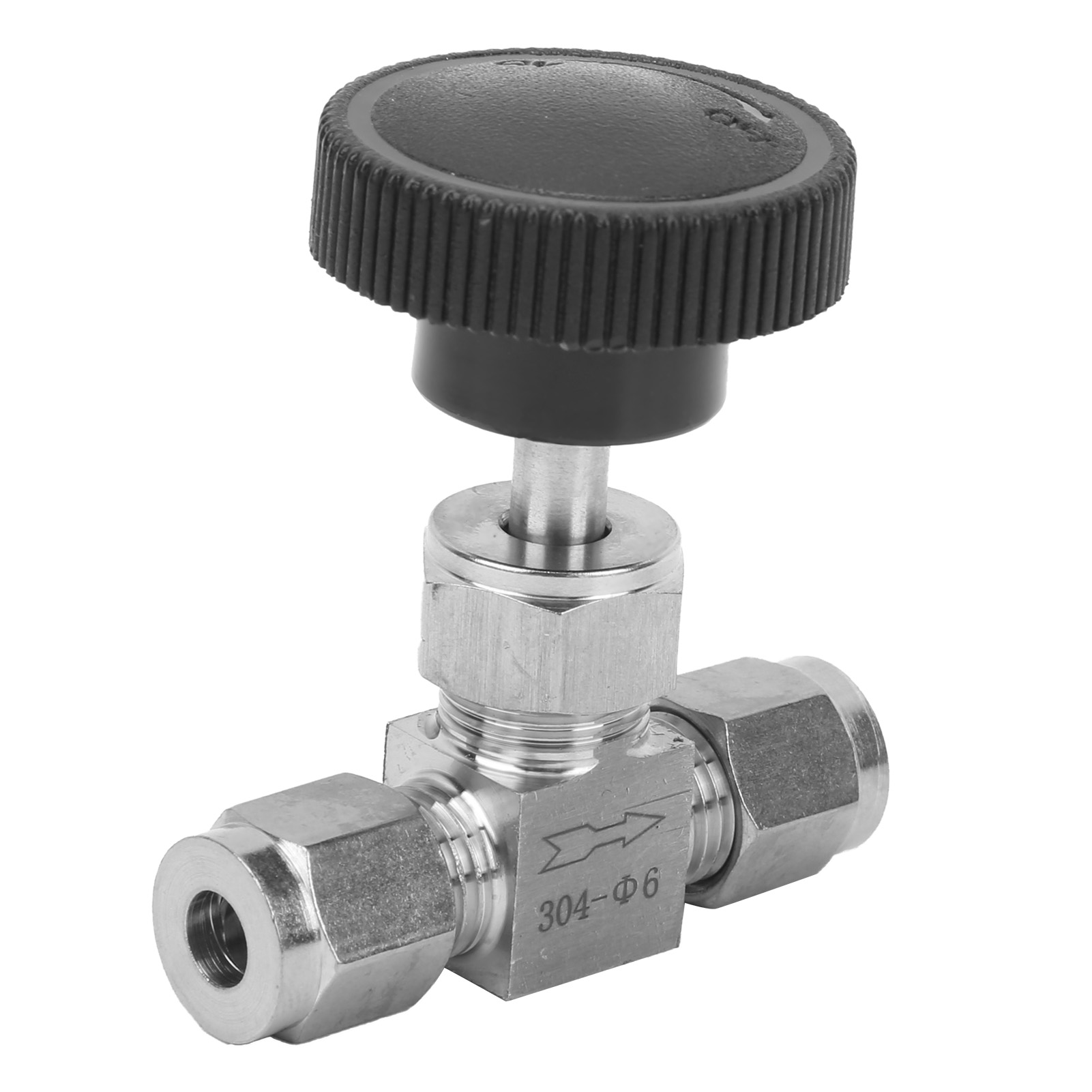 304 Edelstahlventil, 2-wege-hochdruck-nadelventil Zur Durchflussregelung Für Wasser, Gas, Öl Und Andere Flüssigkeiten, Ф6