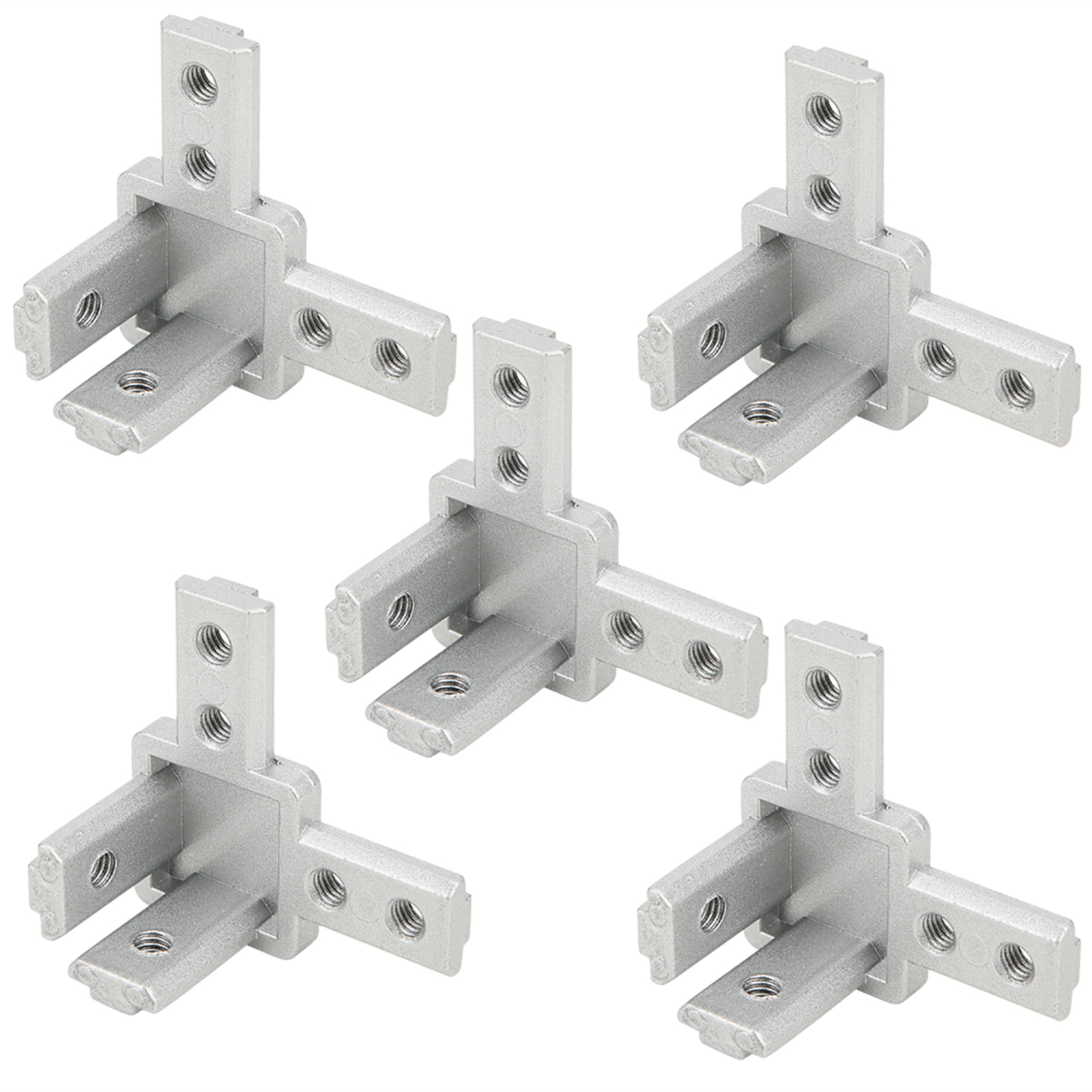 5 Stück 3-wege-eckverbinder 90 Grad Zinklegierungs-befestigungselemente Für T-förmige Aluminiumprofile (europäische Norm 3030)