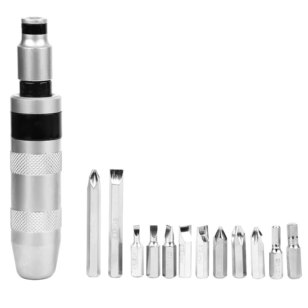 13-teiliges Set Multifunktionaler Schlagschrauber Mit Kreuzschlitz-bits M5, M6 Und M8