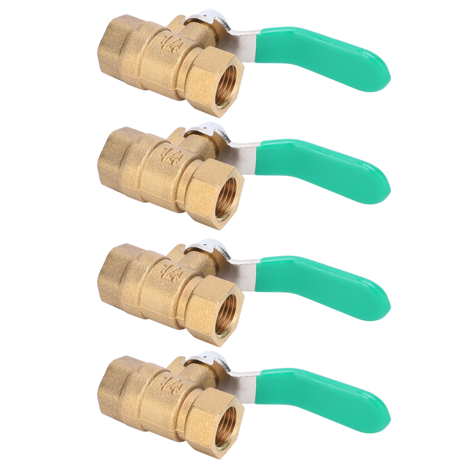 4 Stück 1/4-zoll-kugelhähne Mit Innengewinde, Dickwandiges Messing, Abflussabsperrventil, Wasserrohr-sanitärsystem