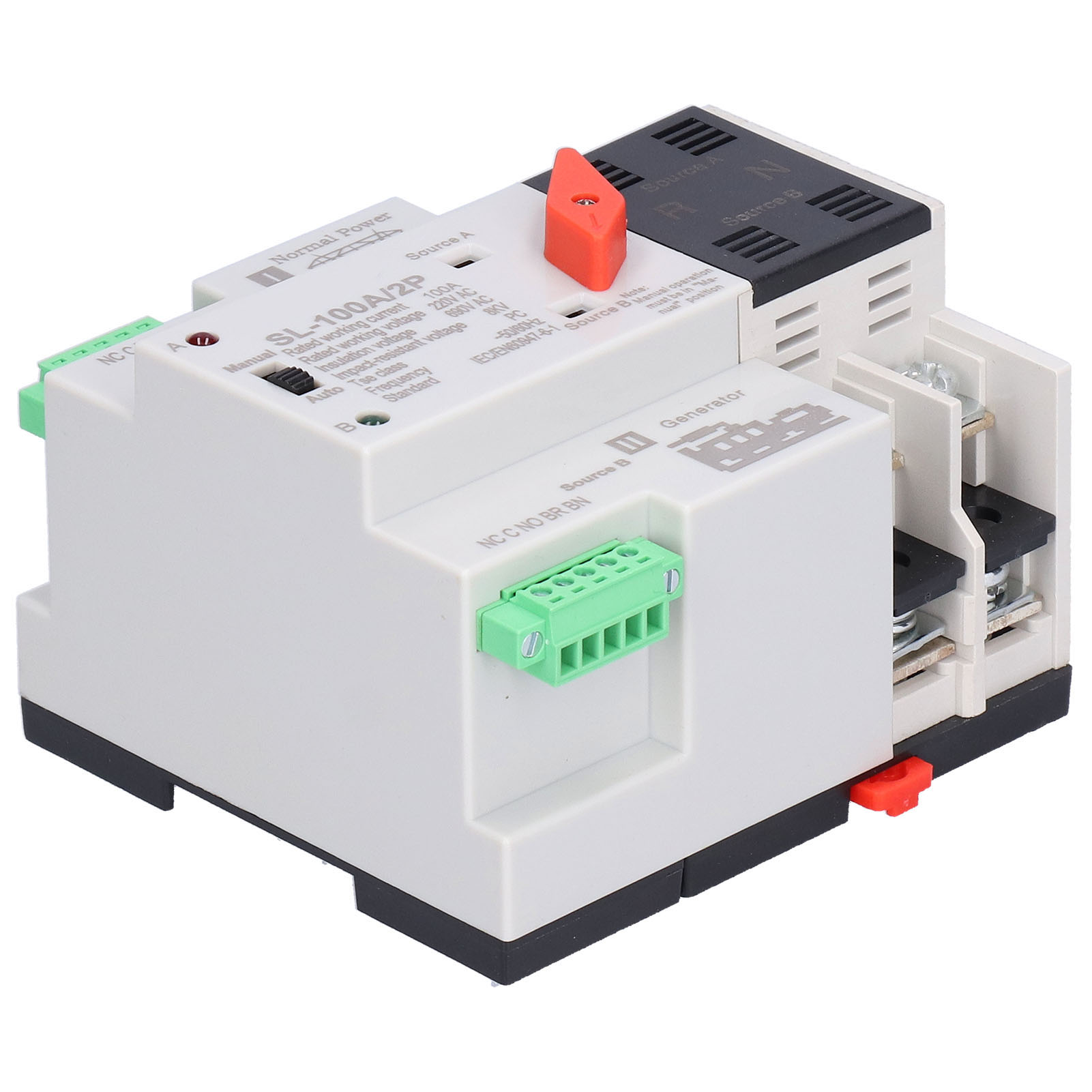 Automatischer Umschalter 2‐unterbrechungsfrei (2p 100a Pc Isolation Typ Ats 220v Ac)