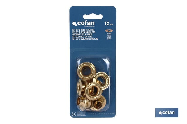 Kit mit 12 Sätzen 12-mm-Ösen