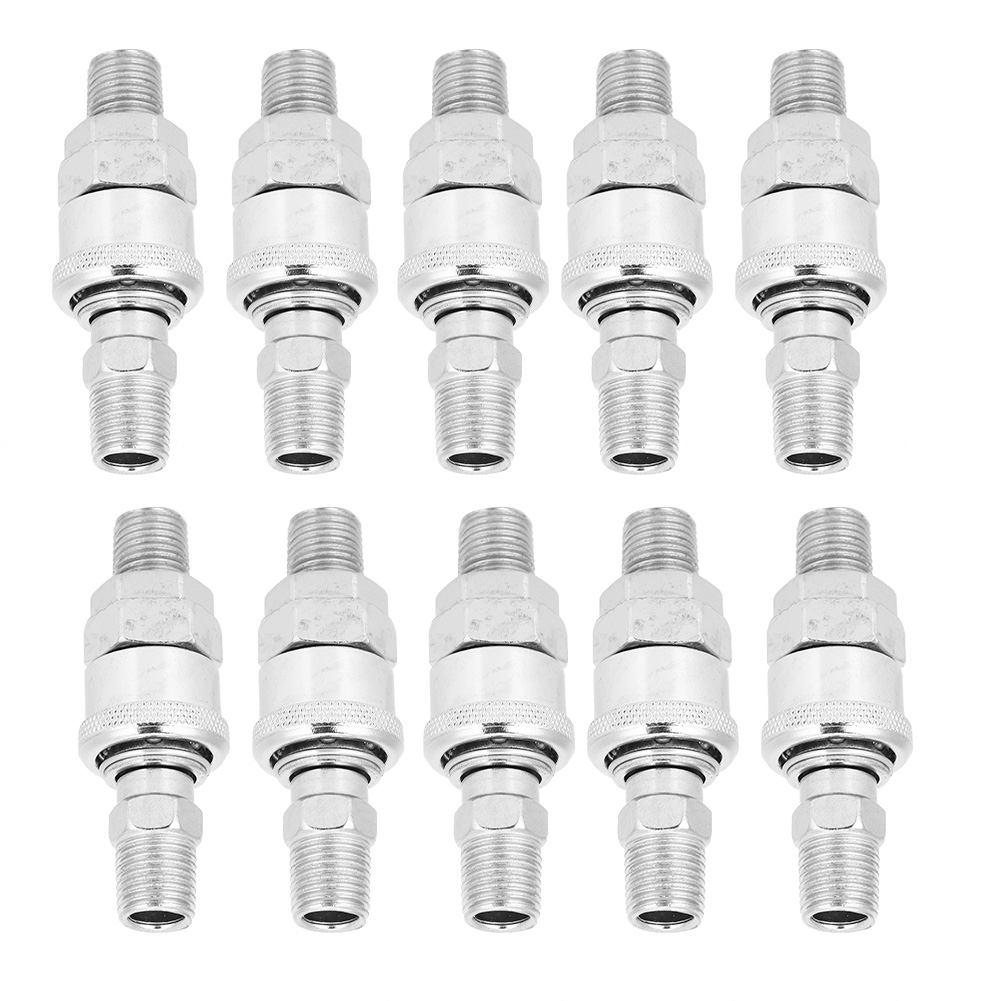 10 Stück Luftkompressor-anschlussstutzen, Selbstverriegelnd, C-typ, Stecker/buchse, Schnellverschluss Für Pu-schläuche