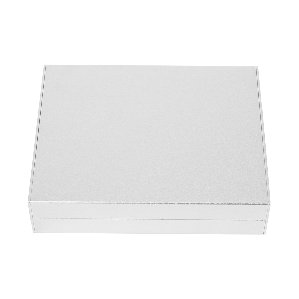 Aluminiumgehäuse, Geteilte Leiterplatte, Wärmeableitung, Abgeschirmter Elektrokasten, 33 X 114 X 140 Mm, Satiniertes Silber, Gebogen