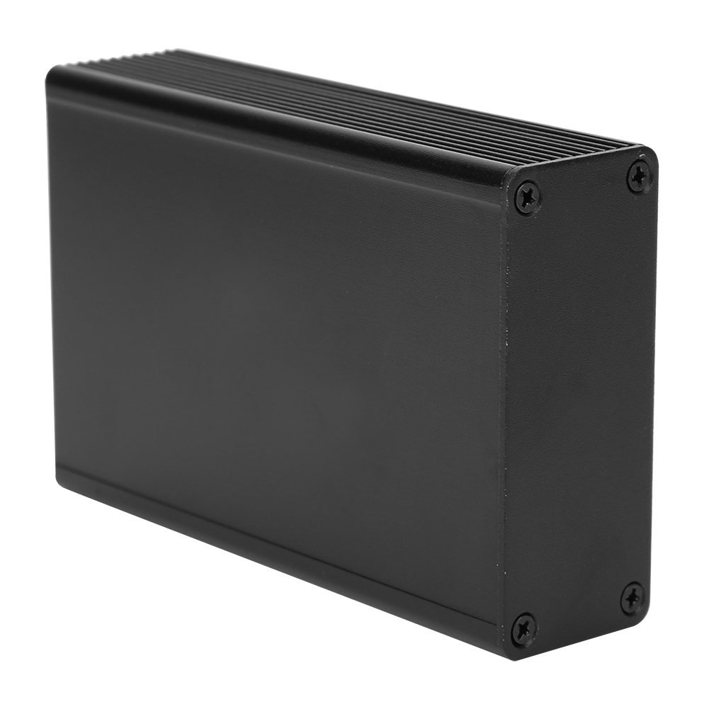 Aluminium-projektgehäuse, Mattschwarz, 27 X 66 X 100 Mm, Für Gprs-leiterplatten Zum Selbstbau