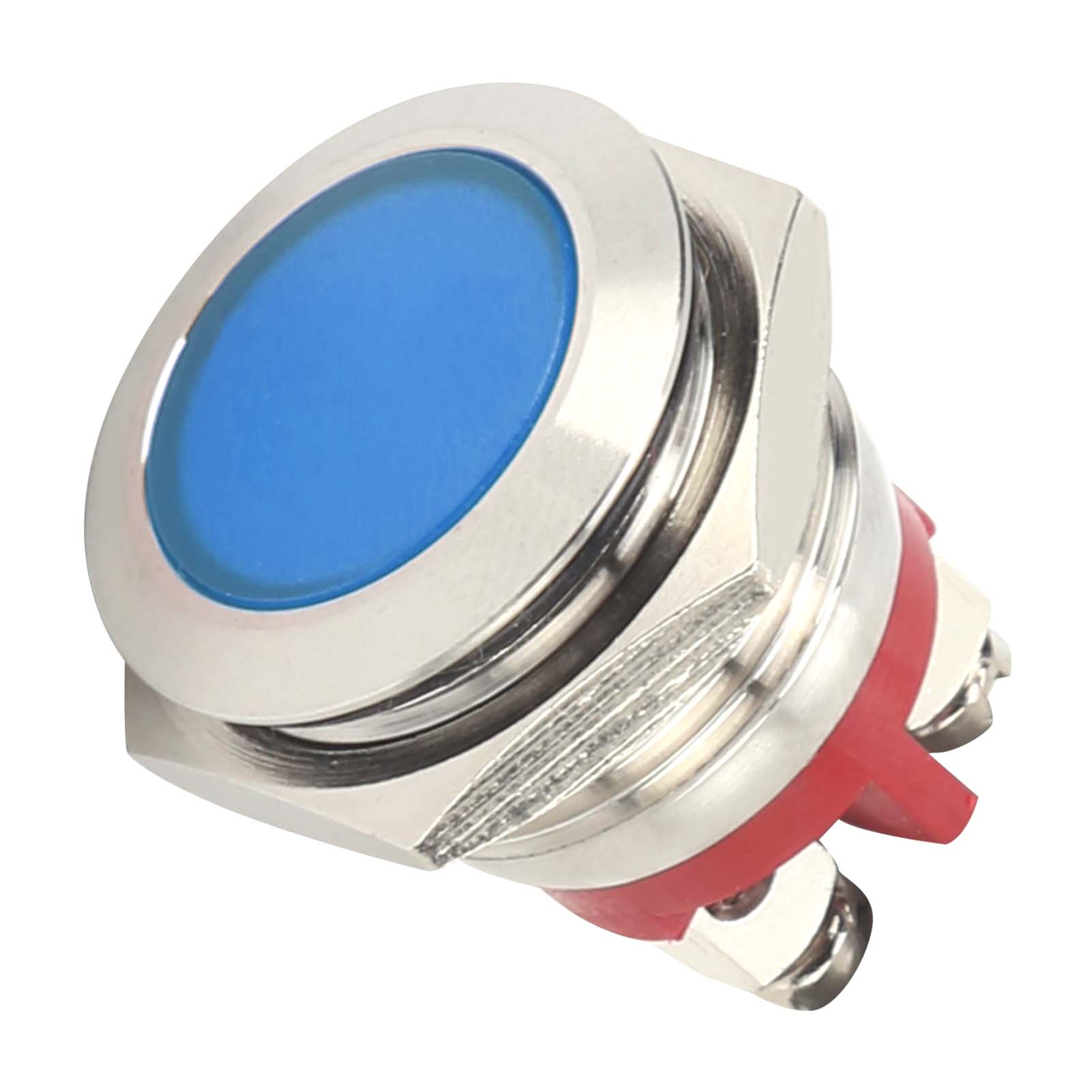 0,6 Zoll Led-anzeigeleuchte, Helles Signallicht, Flammhemmender Sockel, Ip66 Wasserdicht, Universell Einsetzbar (blau)