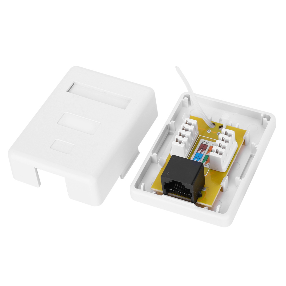 Stück Rj45-8p8c Cat6 Einzelport-netzwerkverkabelungs-aufputz-desktop-informationsanschlussdose