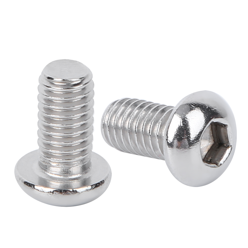 50 Stück Halbkreisförmige Zylinderschrauben, Edelstahl, Pilzkopf, Innensechskantschrauben, Set M6 (m6x12mm)