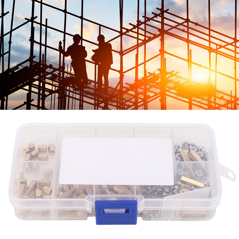 180-teiliges Set M2,5 Messing-abstandshalter-schrauben Mit Muttern Und Innensechskant