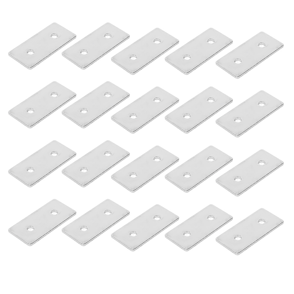 20 Stück Flache Reparaturplatten Aus Kohlenstoffstahl, Befestigungsverbinder Für Aluminiumprofile 2860