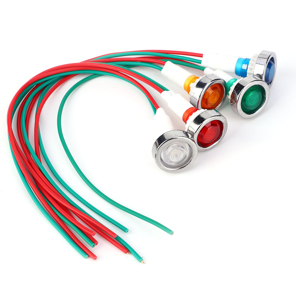 15 Stück Dc12v 10mm Led-kontrollleuchten Mit Kabel