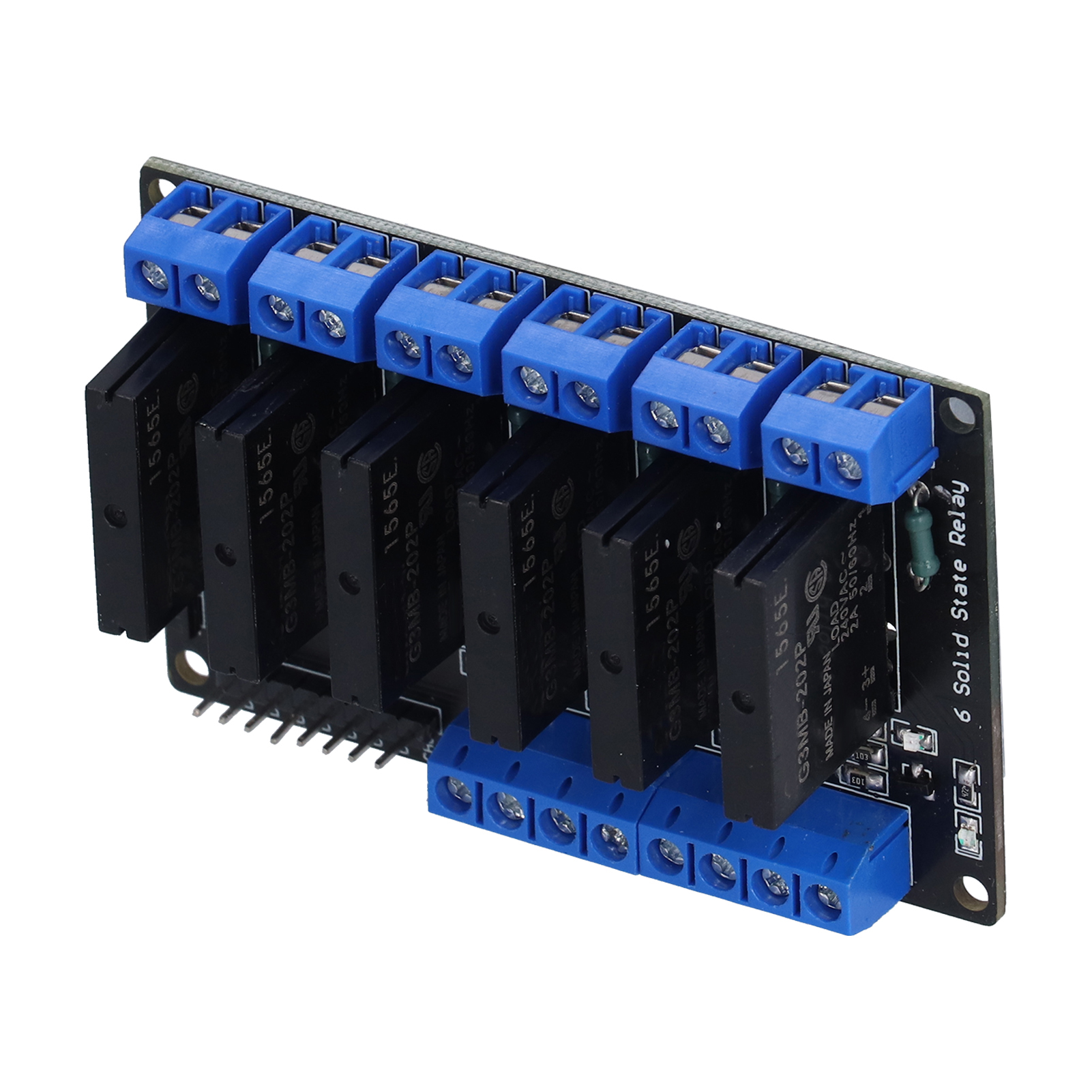 Halbleiter-relaismodul Mit 6 Kanälen, Hochspannungstrigger, Gleichstromsteuerung Für Elektrische Geräte Mit Sicherung, 5 V, 12 V, 24 V, 3–24 V, 12 V