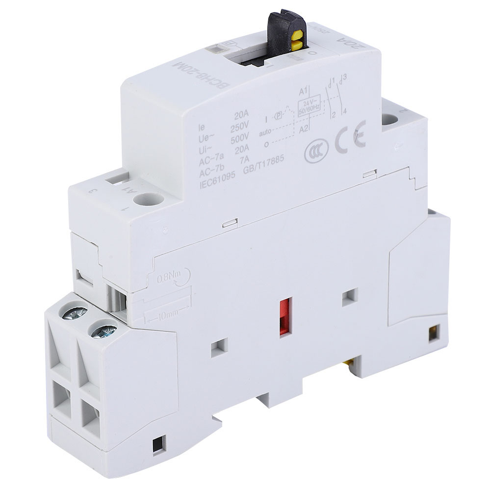 Haushalts-wechselstrom-schütz Bch8-20m Mit Manueller Funktion 2p20a 24v2no