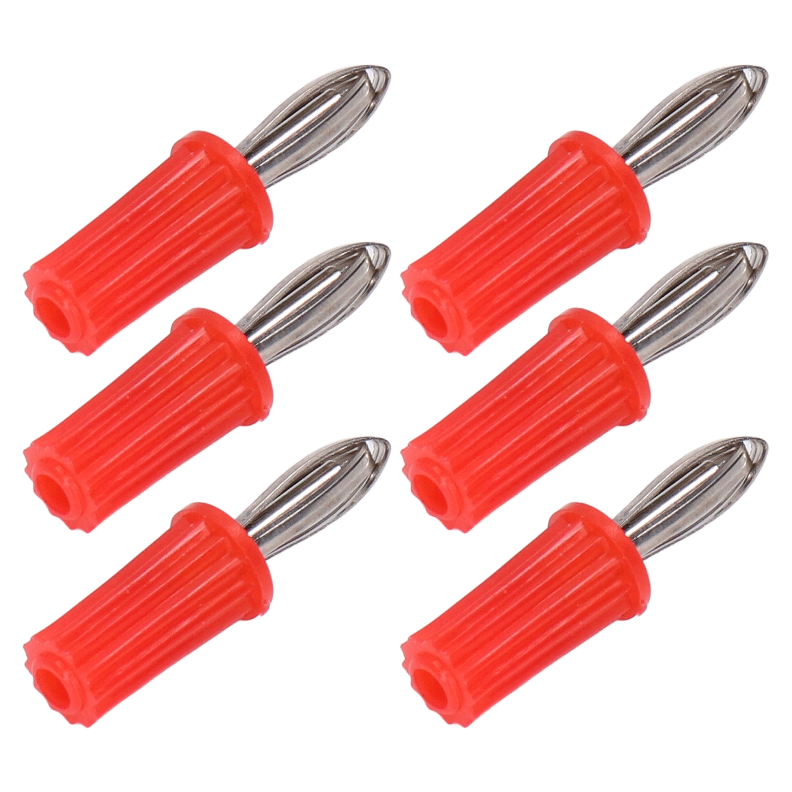 100 Stück Bananenstecker 4 Mm, Abs, Vernickeltes Messing, Hochwertige Elektrische Verbindungen, Rot