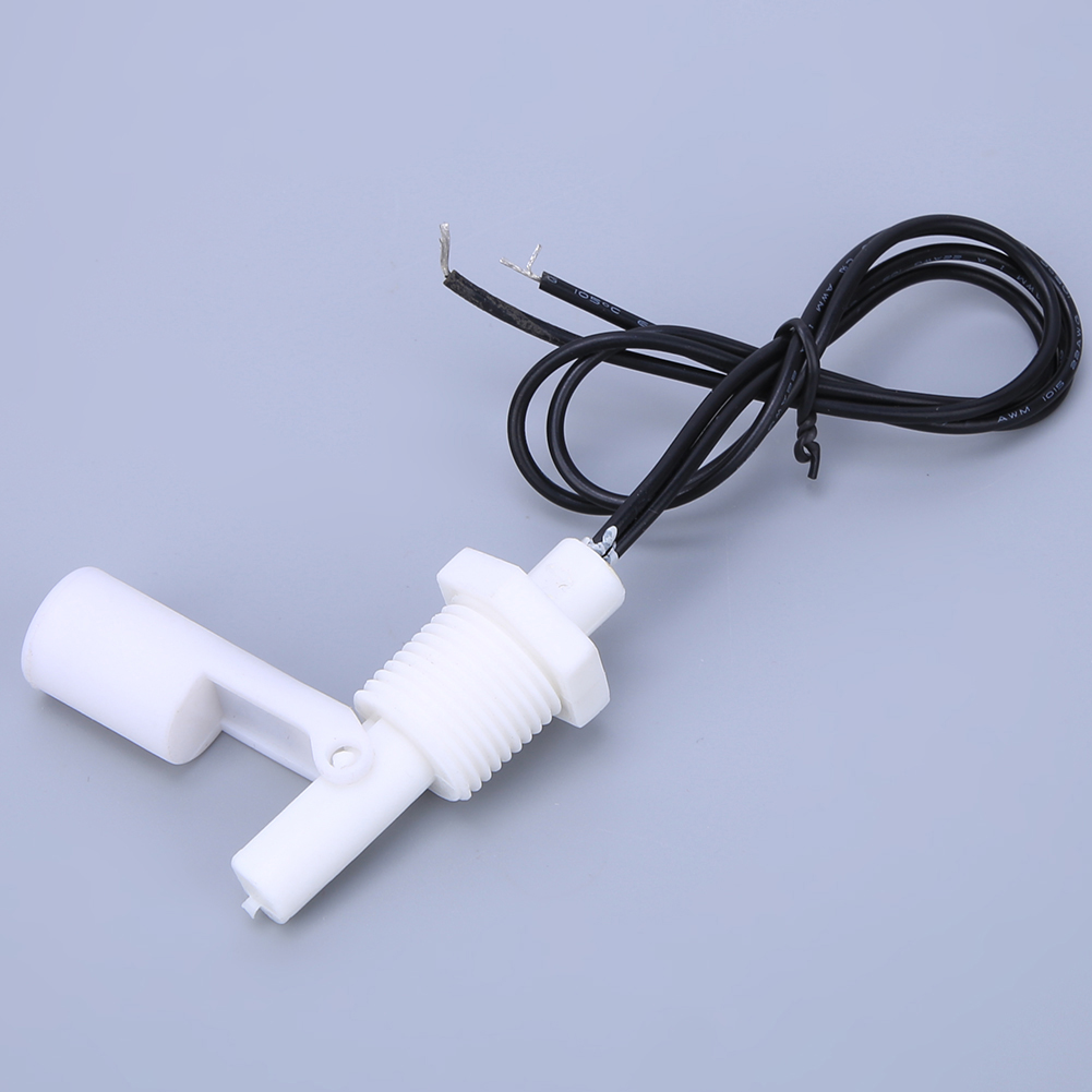2 Stück Wasserstandssensor-schalter, Weißer Pp-kunststoff-schwimmerschalter, 1/2-zoll-npt-gewinde, Dc 0–110 V