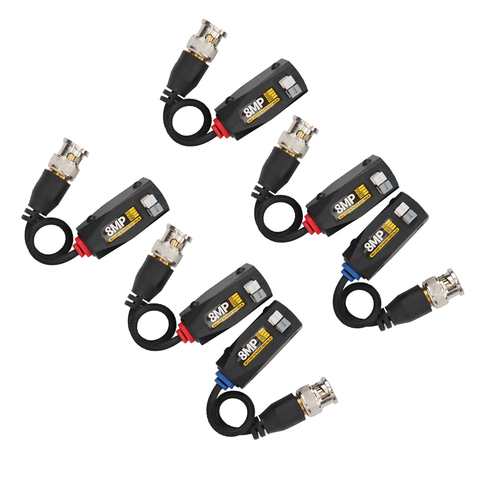 6 Stück Video Power Balun 8mp Anti Thunder Transmitter Für Cvi/tvi/ahd/cvbs Transceiver