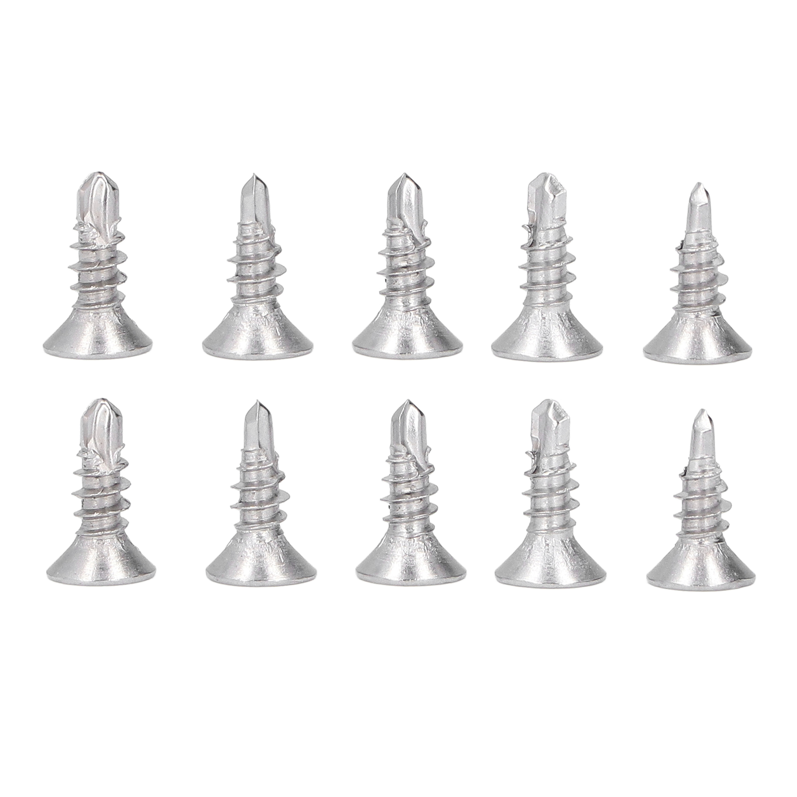 200 Stück Kreuzschlitz-senkkopfschrauben, Selbstbohrend, Edelstahl 410, Nennweite 13 Mm, M4.2-18