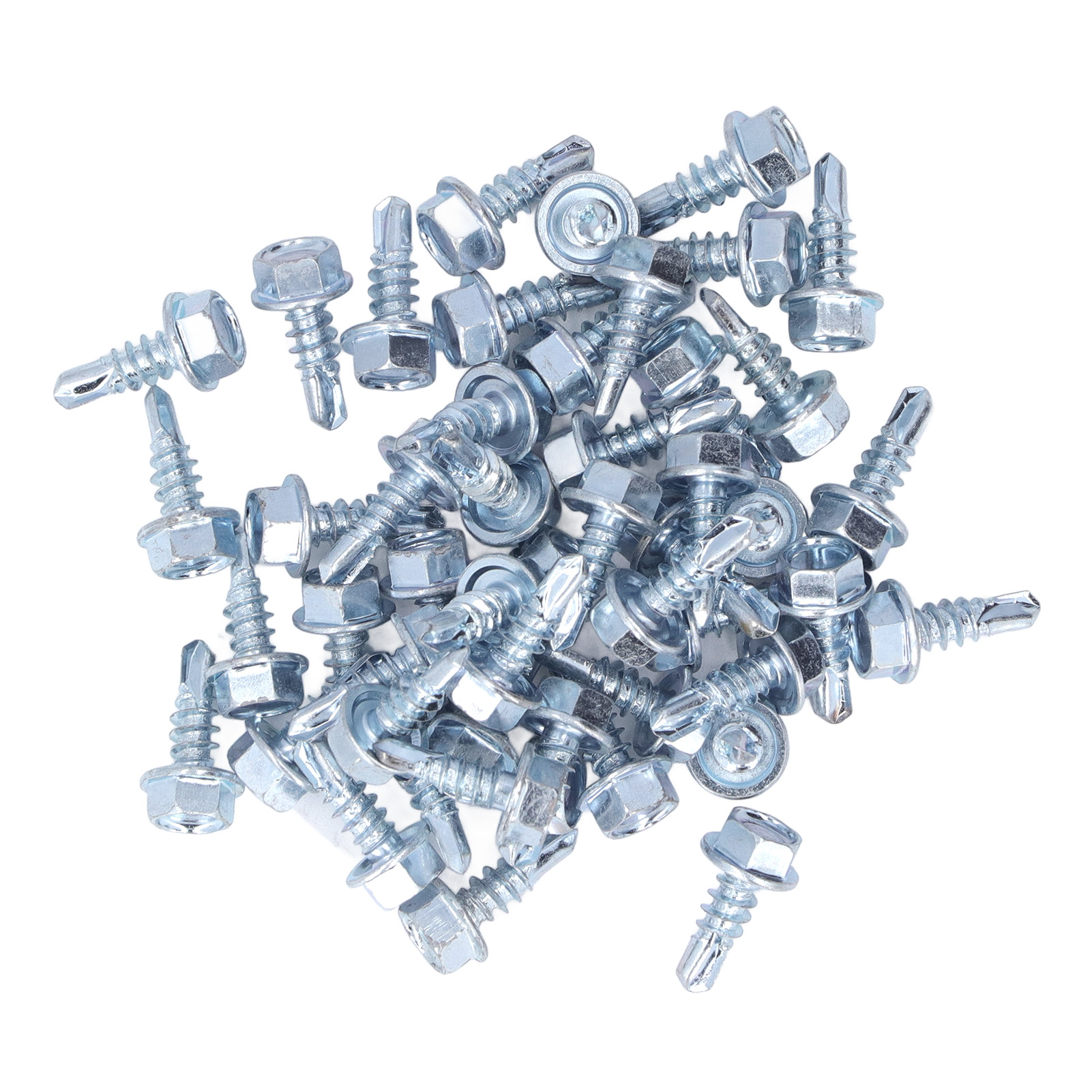 250 Stück M4,2 X 13 Mm Bohrschrauben, Verzinkt, Kohlenstoffstahl, Selbstbohrend, Sechskantkopf