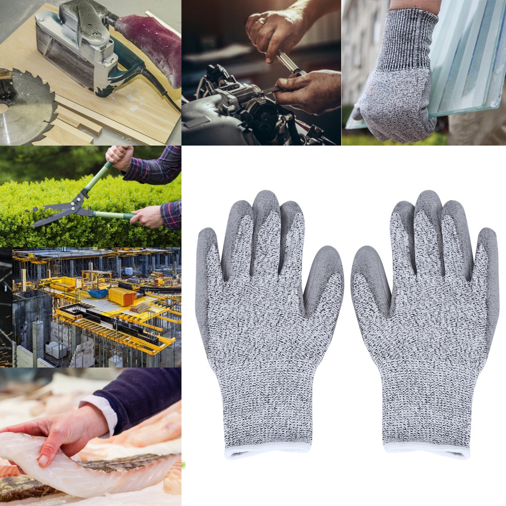 Hppe-pu-beschichtete, Ölbeständige Und Schnittfeste Schutzhandschuhe Für Die Holzbearbeitungsmaschinenindustrie