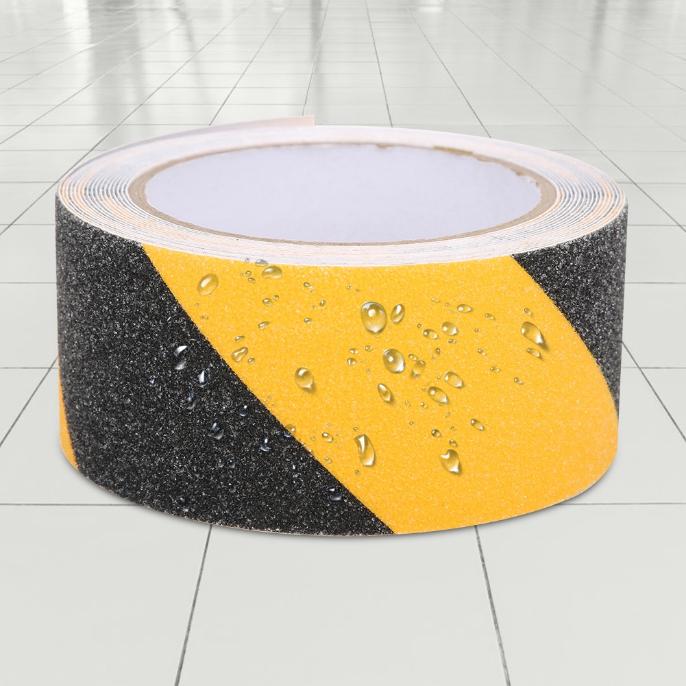 Pvc-klebeband, Schwarz-gelb, Rutschfest, Mattiert, Wasserfest, Bodenwarnmarkierungsband, 50 Mm X 5 M