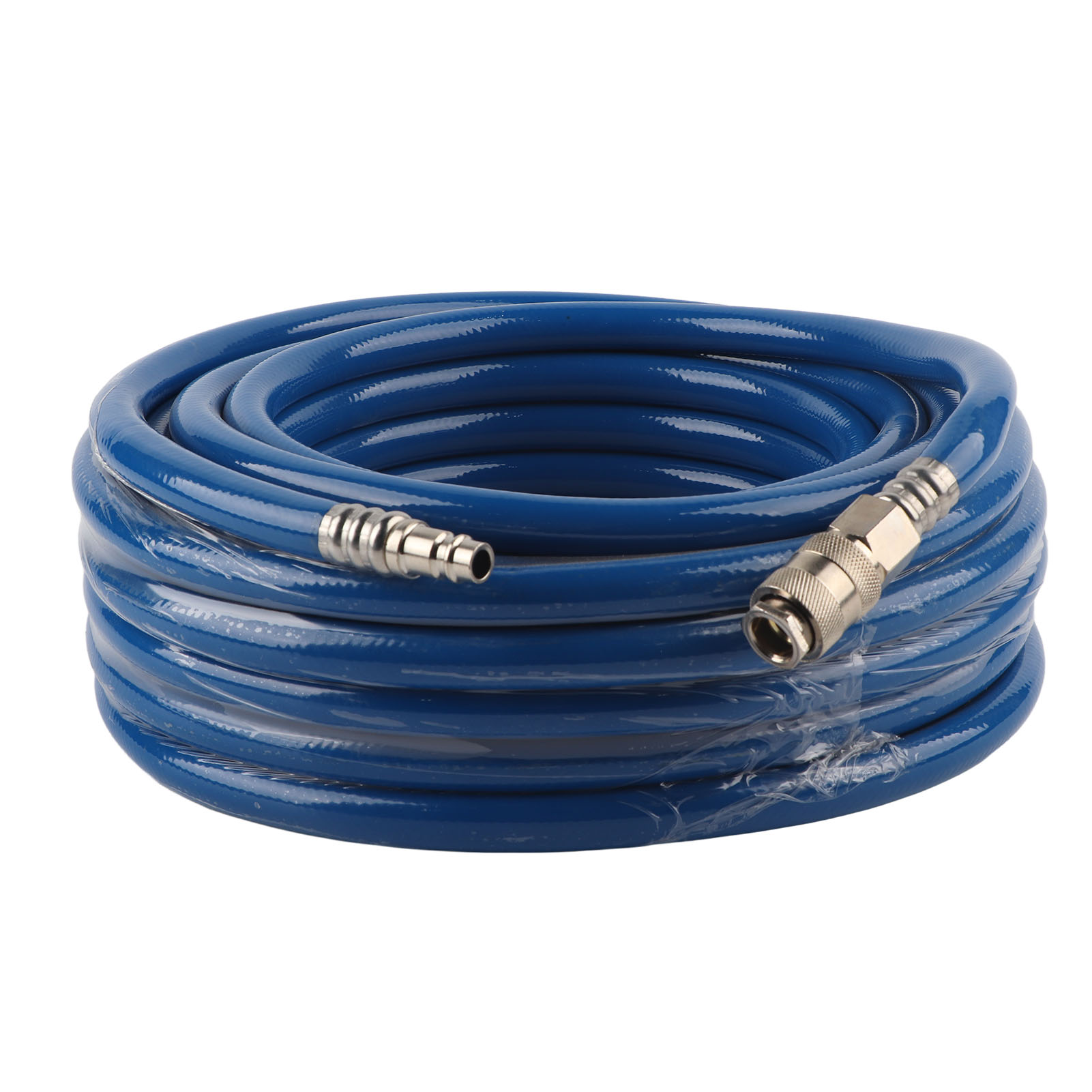 15 M Langer, Blauer, Flexibler Pneumatischer Pvc-schlauch Mit Schnellkupplung Für Luftkompressoren