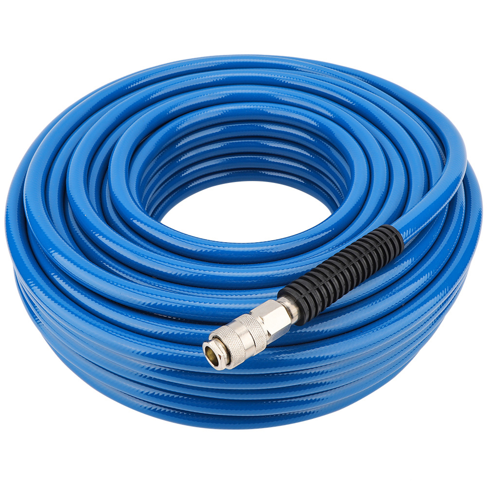 30 M Langer, Blauer, Flexibler Pneumatischer Pvc-schlauch Mit Schnellkupplung Für Luftkompressoren