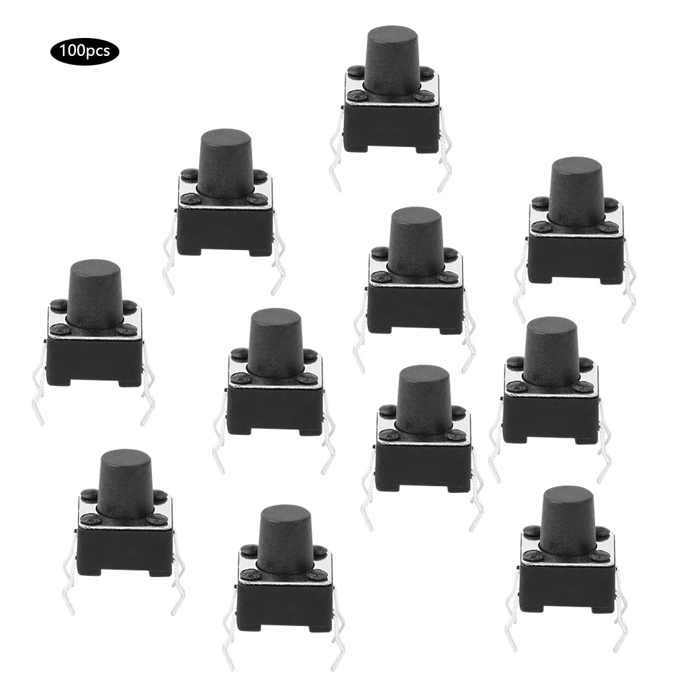 100 Stück Mini-mikro-taster (6 X 6 X 7 Mm) – Taktile Drucktaster
